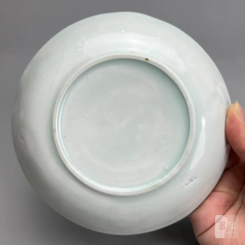 明代 青白釉印花洗 - 图8
